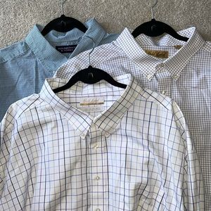 👔 bundle of 3 Men’s 3X Gold Label Roundtree & Yorke, long sleeve dress shirts
